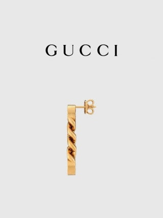 Gucci GG Interlocking Chain Drop Earrings