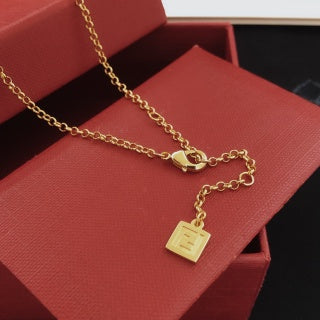 FENDI Pearl O’Lock Charm Chain Necklace