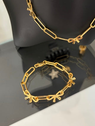 Dior Elowen Ribbon Link Chain Bracelet