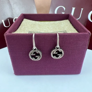 Gucci Interlocking G Circular Drop Hoop Earrings